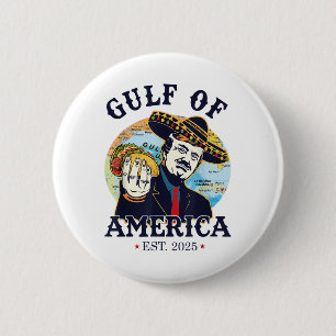 Chapa Redonda De 5 Cm Golfo De Estados Unidos 2025 Bandera Vintage Améri
