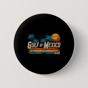 Chapa Redonda De 5 Cm Golfo De México Est 1550 Playa Retro Vintage Golfo