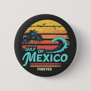 Chapa Redonda De 5 Cm Golfo de México Forever Vintage Beach Mexicano