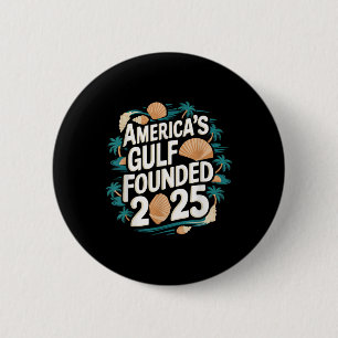 Chapa Redonda De 5 Cm Golfo Estados Unidos Humoroso Trump Patriótico 202