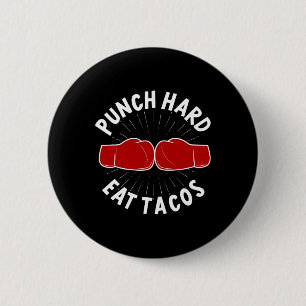 Chapa Redonda De 5 Cm Golpea Duro Come Tacos - Boxeo Sparring Kick Boxin