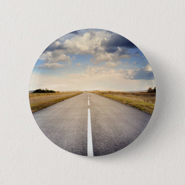 Chapa Redonda De 5 Cm Golpear el camino (Anverso)