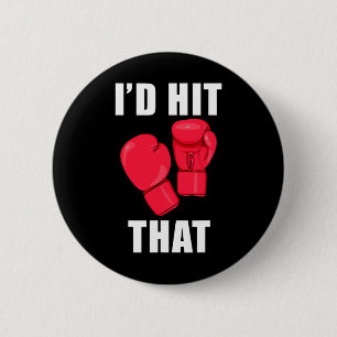 Chapa Redonda De 5 Cm Golpearía ese divertido dicho kickboxing hombres m