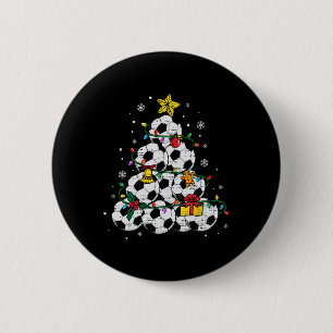 Chapa Redonda De 5 Cm Gorra de árbol de Navidad de fútbol Santa Xmas dep