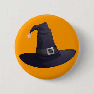 Chapa Redonda De 5 Cm Gorra de la bruja