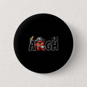 Chapa Redonda De 5 Cm Gorra de pirata divertida estilo pirata Argh R ban