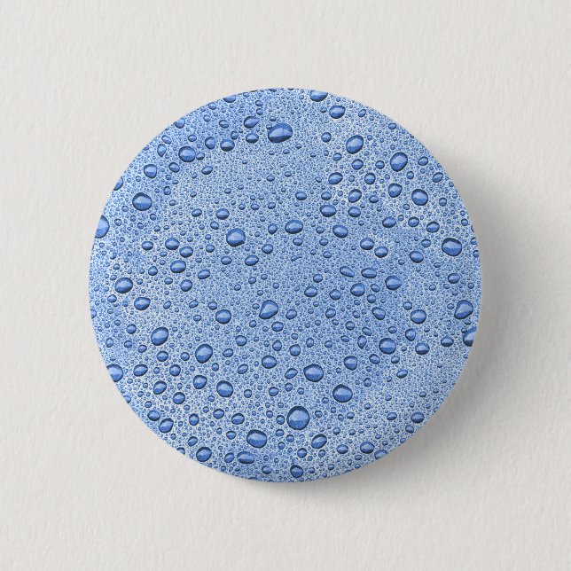 Chapa Redonda De 5 Cm Gotas de agua azul (Anverso)