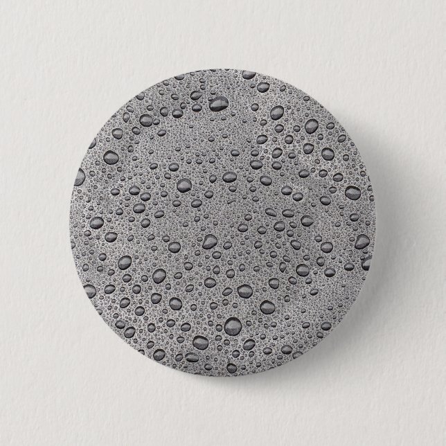 Chapa Redonda De 5 Cm Gotas de agua gris (Anverso)