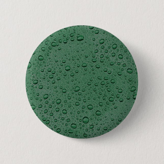Chapa Redonda De 5 Cm Gotas de agua verde (Anverso)