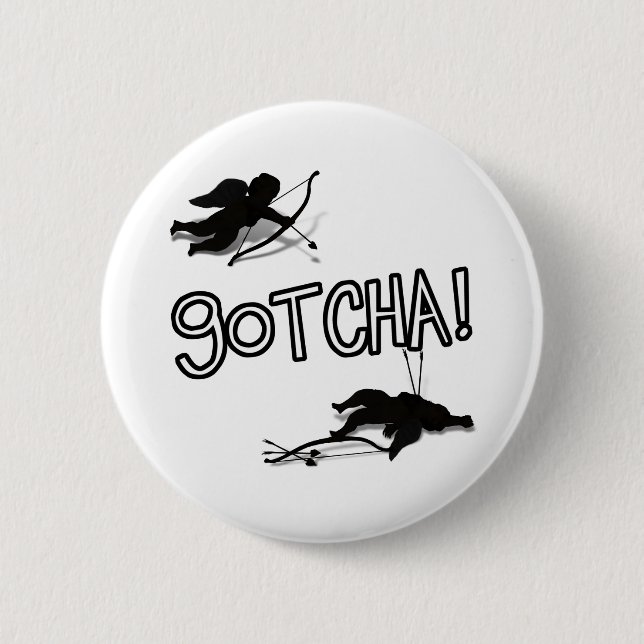 Chapa Redonda De 5 Cm 'GOTCHA' Cupid's Duel (Anverso)
