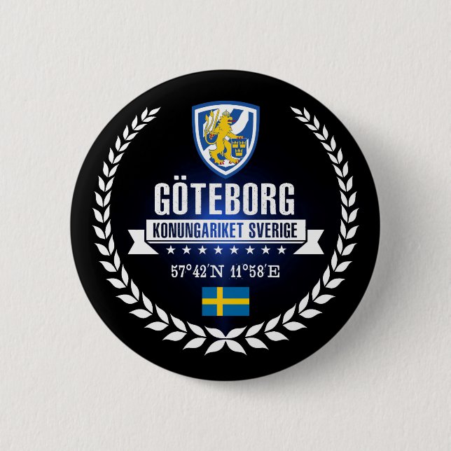 Chapa Redonda De 5 Cm Göteborg (Anverso)