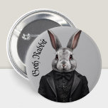 Chapa Redonda De 5 Cm Gótico Conejo Gótico Grunge Brujería<br><div class="desc">Este Conejo no es un conejo común,  es un conejo de Gótico. Se viste con ropa gótica y tiene un gusto por el negro. Pero serán amigos de conejos blancos.</div>