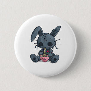 Chapa Redonda De 5 Cm Gótico Pastel Creepy Kawaii Rabbit Bunny Voodoo Do