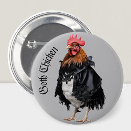 Chapa Redonda De 5 Cm Gótico Pollo Gótico Grunge Brujería