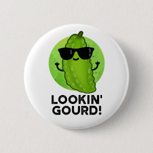 Chapa Redonda De 5 Cm Gourd Funny Guay Veggie Pun