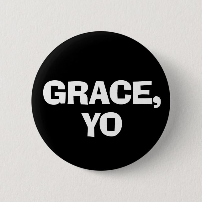 Chapa Redonda De 5 Cm Grace Yo (Anverso)