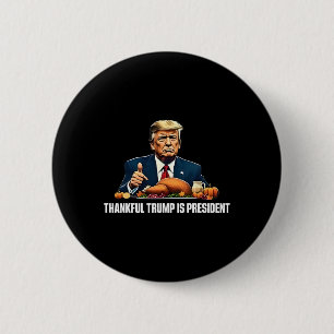 Chapa Redonda De 5 Cm Gracias a Trump, presidente de la República