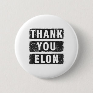 Chapa Redonda De 5 Cm Gracias Elon