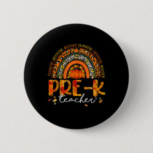 Chapa Redonda De 5 Cm Gracias Leopard Rainbow Thanker Pre K Teacher Fall