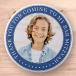 Chapa Redonda De 5 Cm Gracias Por Ir A Mi Bar Mitzvah Photo<br><div class="desc">Este diseño simple y clásico está compuesto por tipografía de la síspera y agrega una foto personalizado. Gracias por venir al Bar Mitzvah.</div>