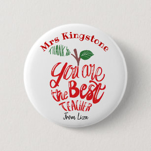 Chapa Redonda De 5 Cm ¡Gracias profesor mug, eres el mejor!