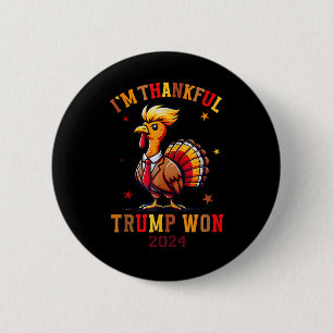 Chapa Redonda De 5 Cm Gracias Trump por el Día de Acción de Gracias
