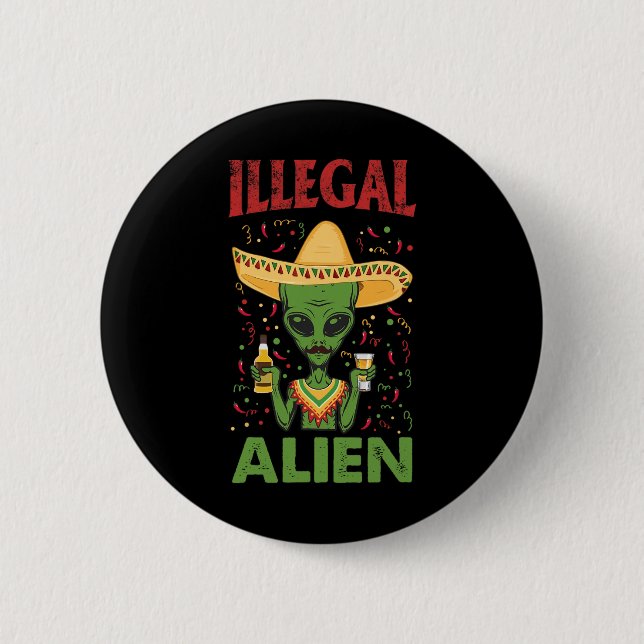Chapa Redonda De 5 Cm Graciosa bebida ilegal de Cinco De Mayo (Anverso)