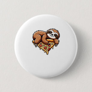 Chapa Redonda De 5 Cm Graciosa comida en eslovaco pizza, Kawaii Animal L