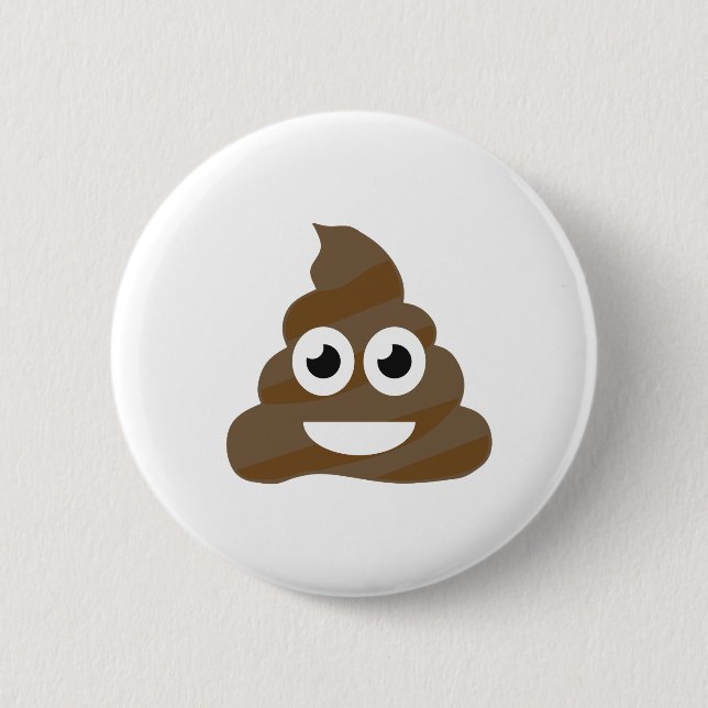 Chapa Redonda De 5 Cm Graciosa Emoji de Cute Poop (Anverso)