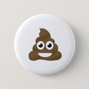 Chapa Redonda De 5 Cm Graciosa Emoji de Cute Poop