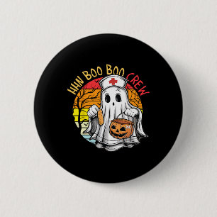 Chapa Redonda De 5 Cm Graciosa enfermera Ghost Hhn Boo Boo Crew Hallowee