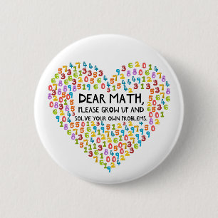 Chapa Redonda De 5 Cm Graciosa matemática