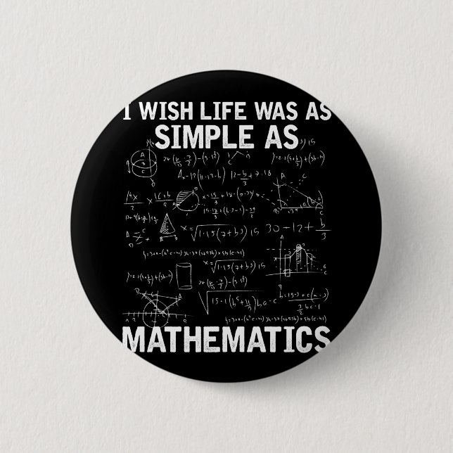 Chapa Redonda De 5 Cm Graciosa matemática matemática nerviosa (Anverso)