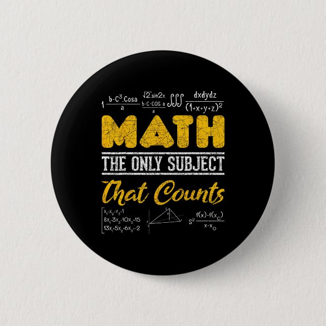 Chapa Redonda De 5 Cm Graciosa Math Geek Math El Único Asunto Que Cuenta (Anverso)