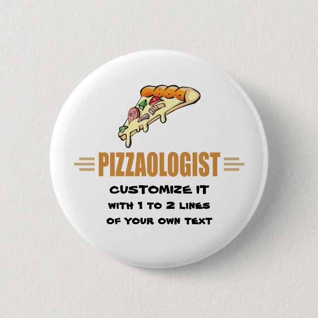 Chapa Redonda De 5 Cm Graciosa pizza (Anverso)