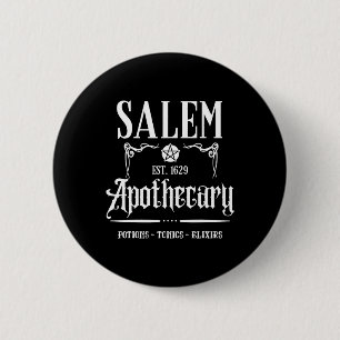 Chapa Redonda De 5 Cm Graciosa Salem Witch Machusetts Apothecary Hallowe