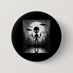 Chapa Redonda De 5 Cm Gracioso Alien Uap Extraterrestre Ufos Cosmic Enth