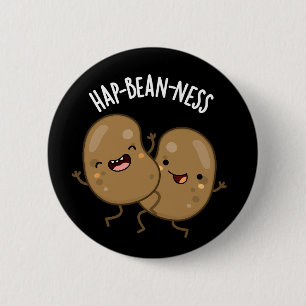 Chapa Redonda De 5 Cm Gracioso Bean Puns Oscuro BG