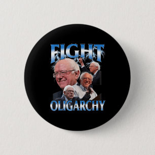 Chapa Redonda De 5 Cm Gracioso Bernie Sanders Shirt contra la oligarquía
