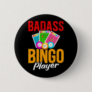 Chapa Redonda De 5 Cm Gracioso Bingo Balls Sarcástico Bingo Jugador