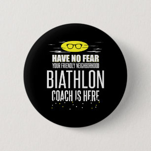 Chapa Redonda De 5 Cm Gracioso Diseño De Entrenadores De Biatlón - ¡No T