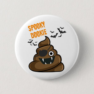 Chapa Redonda De 5 Cm Gracioso Disfraz De Dookie Halloween Para Hombres 