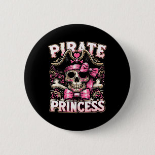 Chapa Redonda De 5 Cm Gracioso disfraz de Halloween Princesa Pirata Coqu