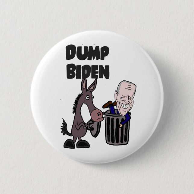 Chapa Redonda De 5 Cm Gracioso Dump Joe Biden Personalizado (Anverso)