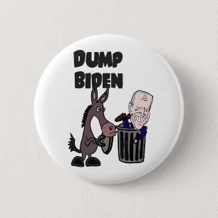 Chapa Redonda De 5 Cm Gracioso Dump Joe Biden Personalizado
