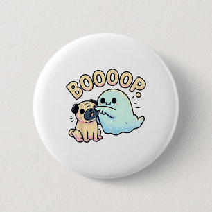 Chapa Redonda De 5 Cm Gracioso fantasma de Halloween Boop tonterías de p