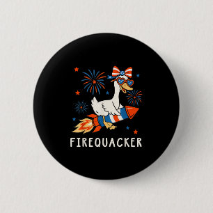 Chapa Redonda De 5 Cm Gracioso Goose 4 De Julio Independencia De Firequa