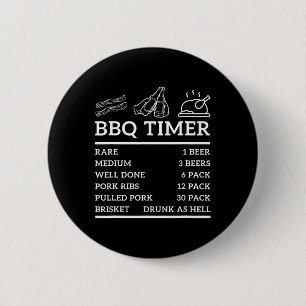 Chapa Redonda De 5 Cm Gracioso Grill Que Dice Bbq Timer Bbq Beer Grill D
