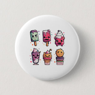 Chapa Redonda De 5 Cm Gracioso Horror Horror Halloween Helado Tod Verano