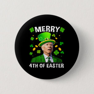 Chapa Redonda De 5 Cm Gracioso Joe Biden St Patricks Day 4 De Marzo Del